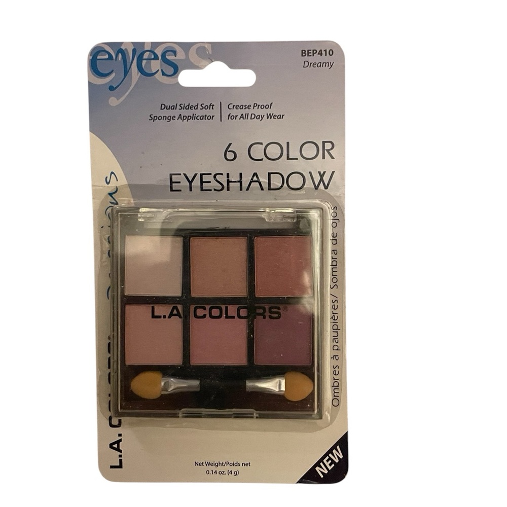 NIB L.A. Colors 6-color eye shadow palette in Dreamy